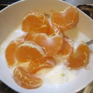 オレンジゼリーと濃厚ヨーグルトムースの2層仕立て